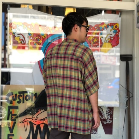 Patagonia半袖オーガニックコットンチェックシャツ  XL