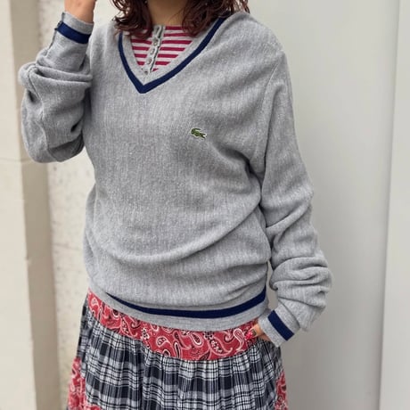 USA製 LACOSTE アクリルニットセーター