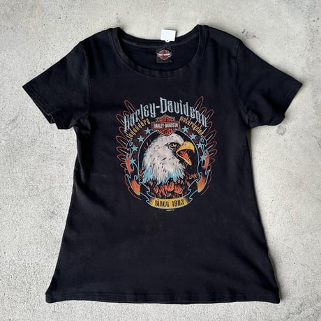 ハーレーダビッドソンイーグル両面プリントTシャツ
