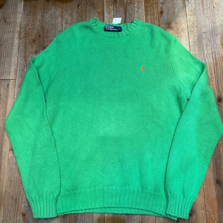 POLO コットンニットセーター  L