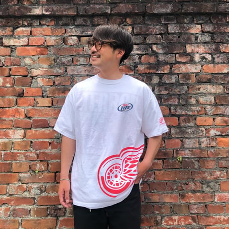 Miller Lite🍺×Detroit Red WingsプリントTシャツ XL