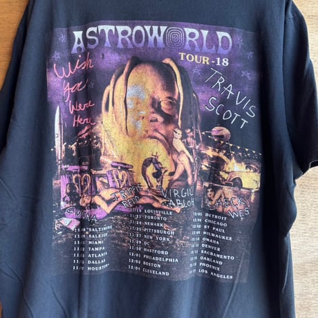 TRAVIS SCOTT 両面プリントツアーTシャツ