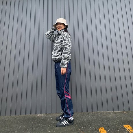 L.L.Beanノルディック柄フリーススナップPO