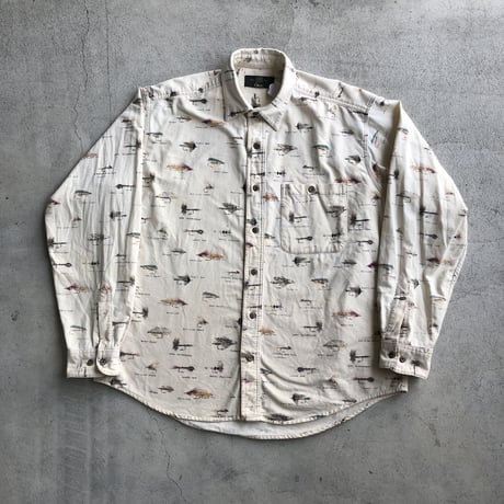〜00's ORVIS ルアー総柄シャツ