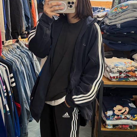 adidas フルジップスウェット