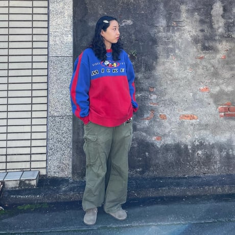 ミッキー切替デザインスウェット