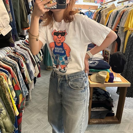 87年ネブラスカビーチクラブ豚さんTシャツ