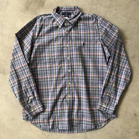 RALPH LAUREN カラフルチェックボタンダウンシャツ