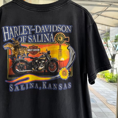 00's USA製 HARLEY DAVIDSON プリントTシャツ L