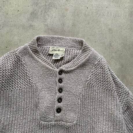 Eddie Bauerヘンリーネックコットンニット