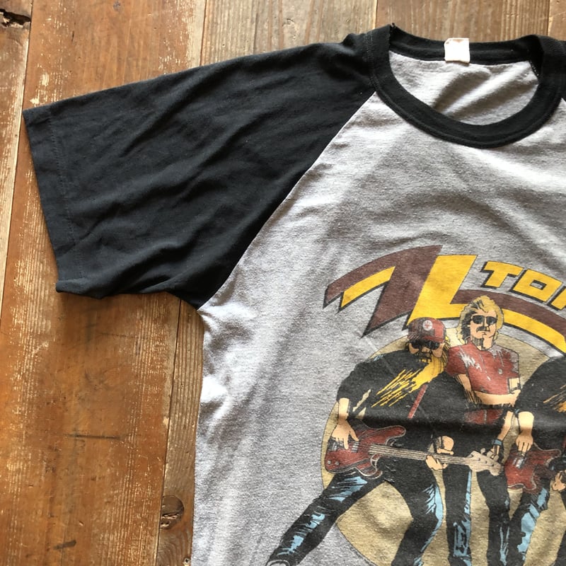 80年代ラグランスリーブバンドTシャツ ZZ TOP XL | CUSTOM FEVER