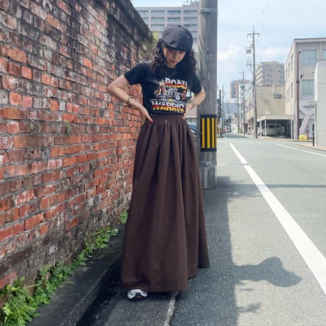 ギャザーマキシ丈スカート