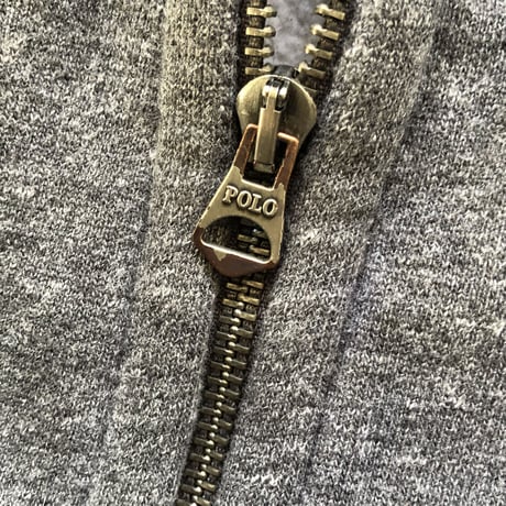 POLO フルジップフーディ グレー