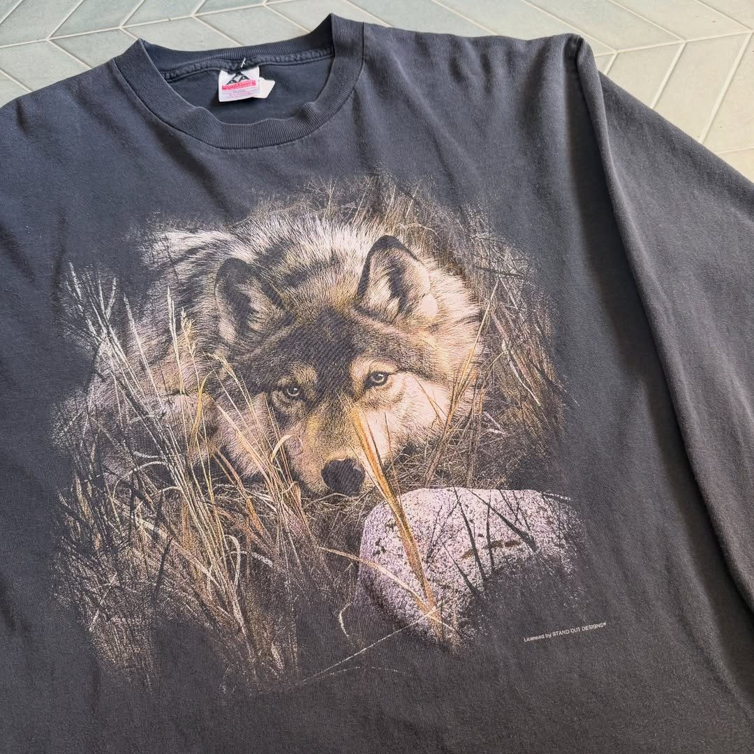 90s オオカミプリントロンT | CUSTOM FEVER
