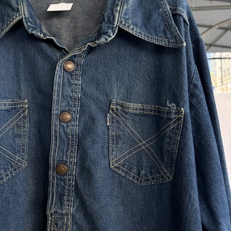 70's Levi's デニムプルオーバーシャツ XL