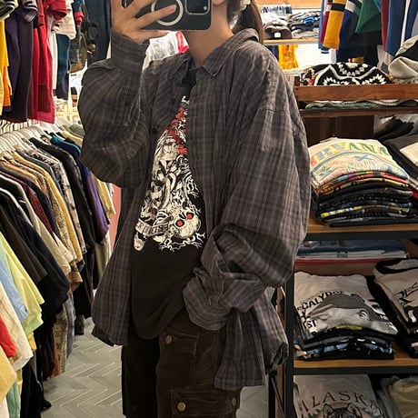 Eddie Bauer モノトーンチェックシャツ