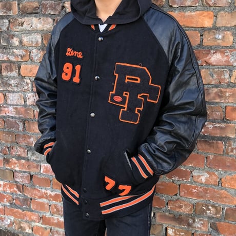 90'sUSA製 TM ATHLETICS ウールスタジャン
