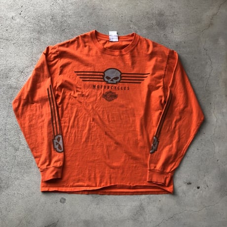 HARLEY DAVIDSON 袖プリントロンT