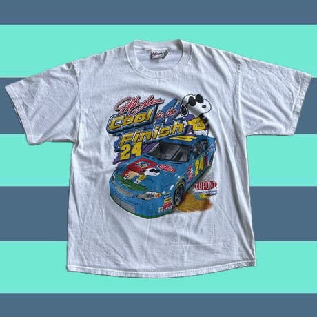 90s スヌーピー × NASCAR レーシングTシャツ