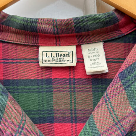 L.L.Bean チェックパジャマシャツ