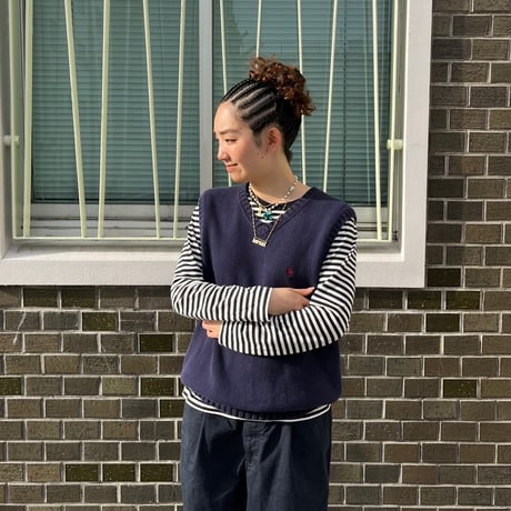 POLO コットンニットベスト