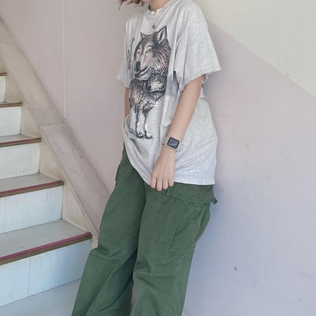 オオカミ両面プリントTシャツ