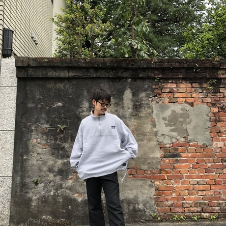 90's USA製ロンジョン ハーフジップスウェット