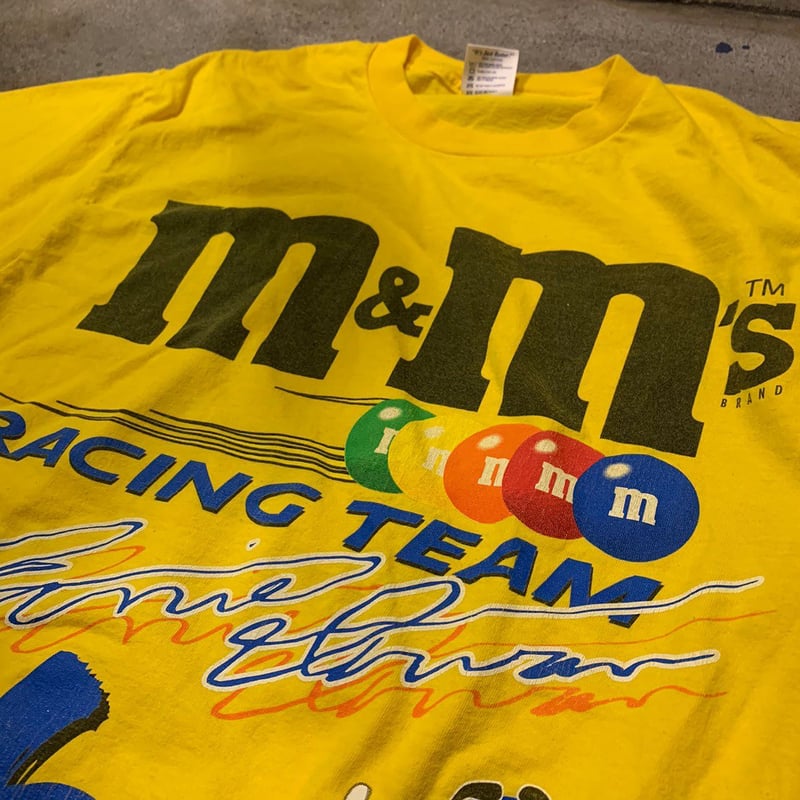 m&m's レーシング シャツ レア USA製 m&m's ナスカー2000 レーシングチーム 半袖Tシャツ