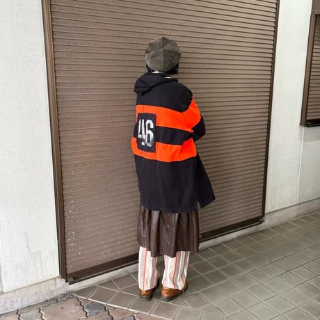 Champion ボーダーハーフボタンフーディー