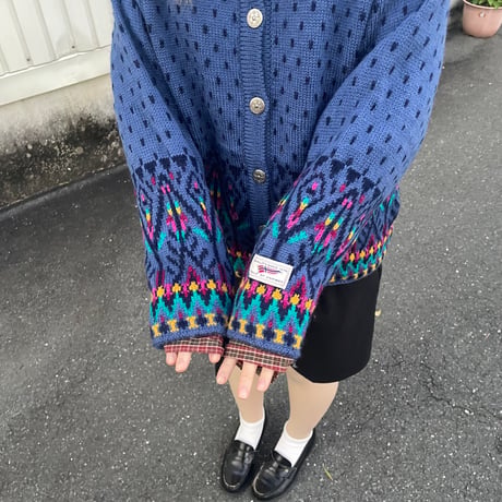 DALE of Norway 総柄ニットカーディガン