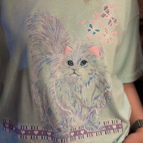 80s USA製 ネコプリントTシャツ