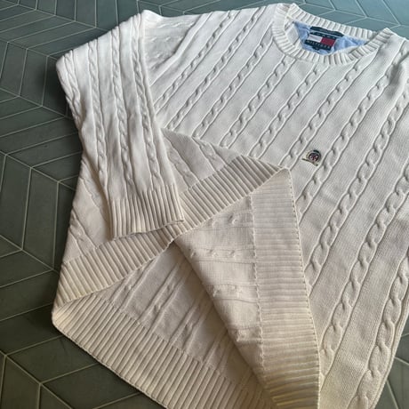 90s tommy hilfiger ケーブル編みニット