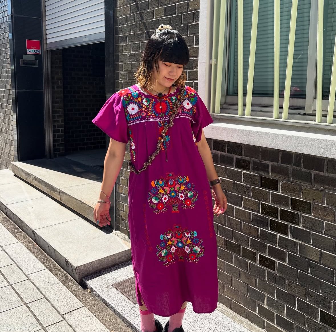 お花刺繍メキシカンワンピース | CUSTOM FEVER