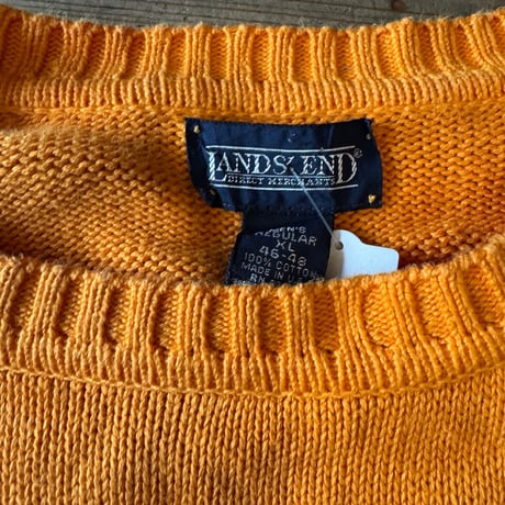 USA製 LANDS' END コットンニットセーター  XL