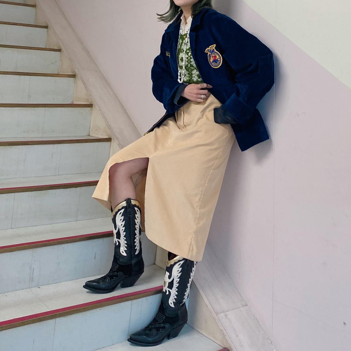 peiヴィンテージ FFA MISSOURI 刺繍ファーマーズ ジャケット Vtg FFA Future Farmers America Farmington Missouri Embroidered