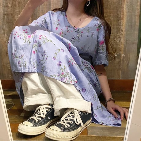 花柄ロングワンピース