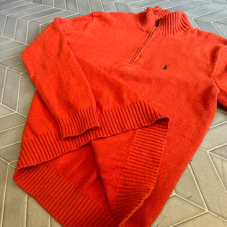 POLO ハーフジップニット