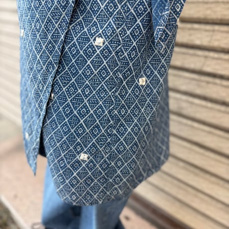 総柄ラップスカート