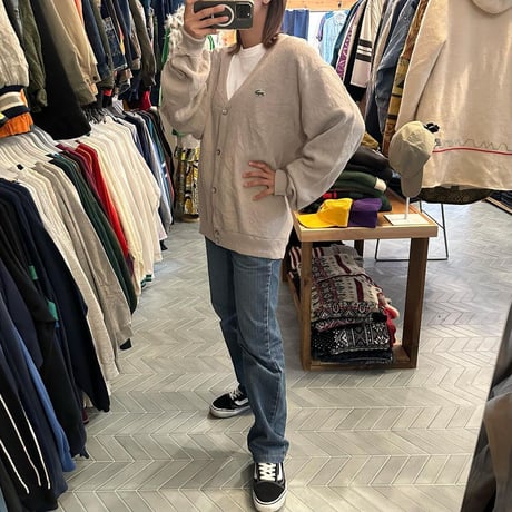 90s LACOSTE アクリルカーディガン
