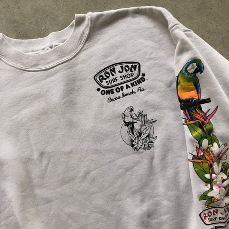 80's ロンジョン袖プリントスウェット