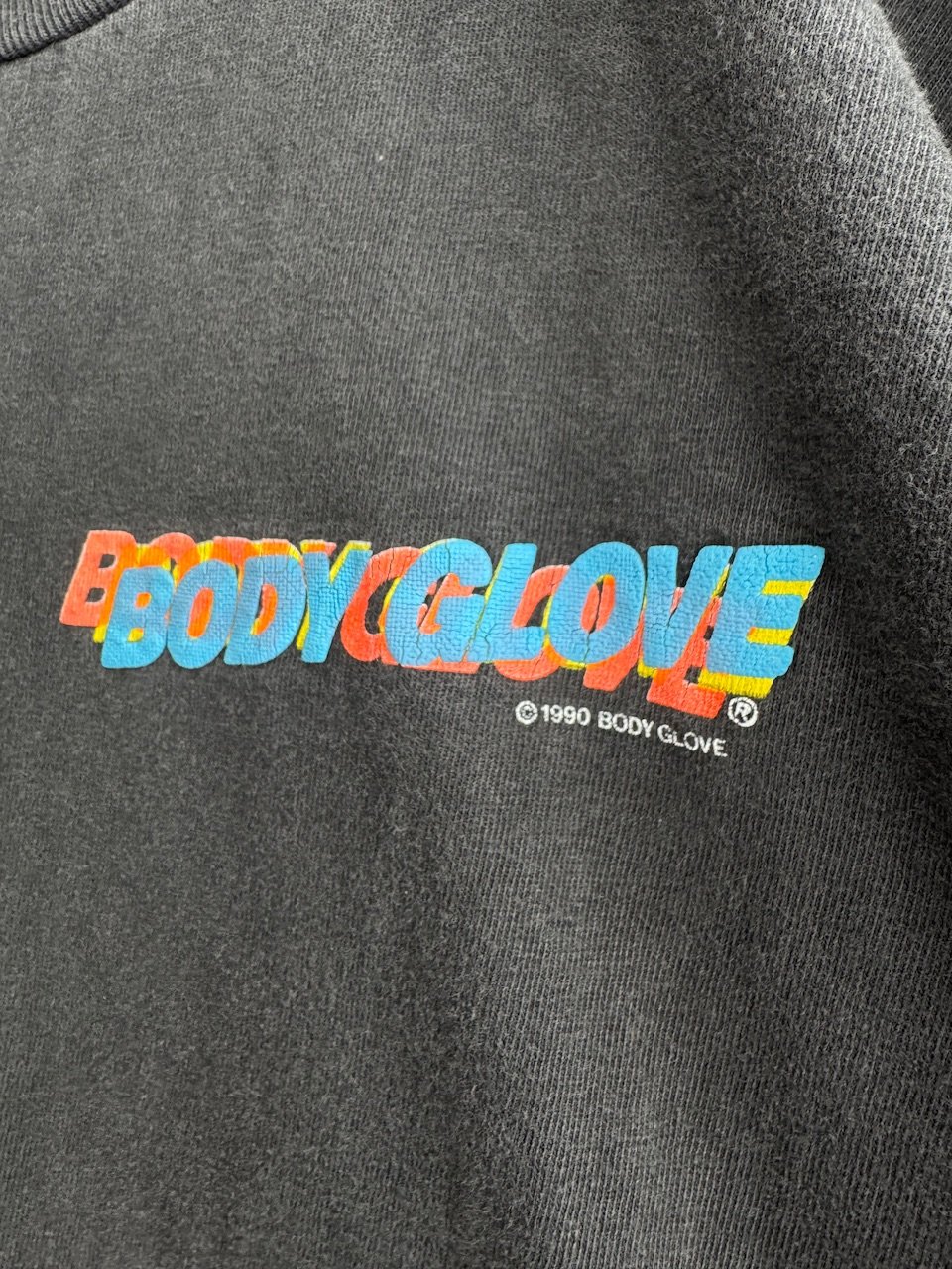 80’sビンテージ オールドサーフ ボディ・グローブ プリントTシャツ USA製 fb75c4a46ac08fef7de7a6f90b6c1a