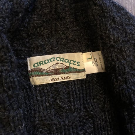 arancrafts フィッシャーマンショールカラーカーディガン
