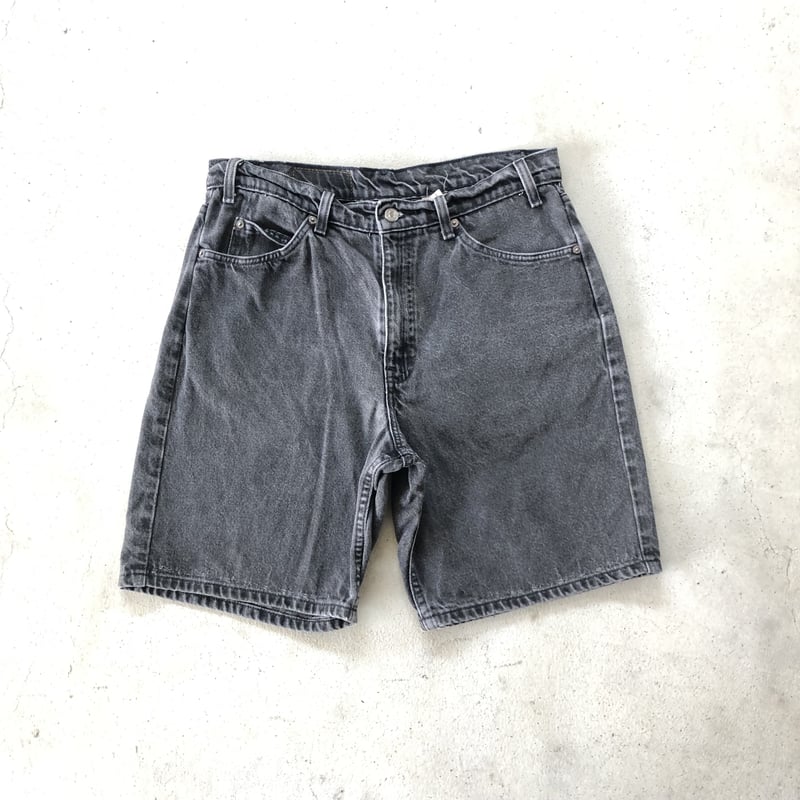 Levi's リーバイス550 ブラックデニム ショーツ W34 USA製 Levi's 550 RELAXED FIT ブラックデニムショーツW34 | CUSTOM