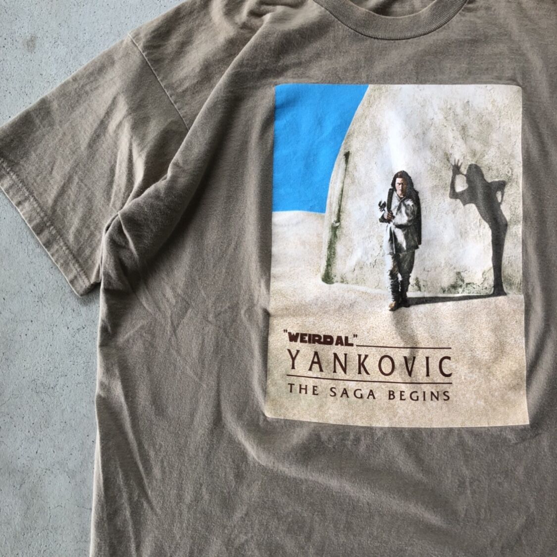 VINTAGE ヴィンテージ 90's "WEIRD AL" YANKOVIC ANVIL アルヤンコビックプリントTシャツ カットソー ブラック 半袖Tシャツ
