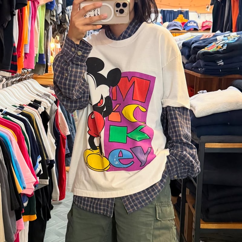 90s〜 植木鉢 ミッキー&グーフィー&ドナルド USA製 Tシャツ 90s〜 植木鉢 ミッキー&グーフィー&ドナルド USA製 Tシャツ