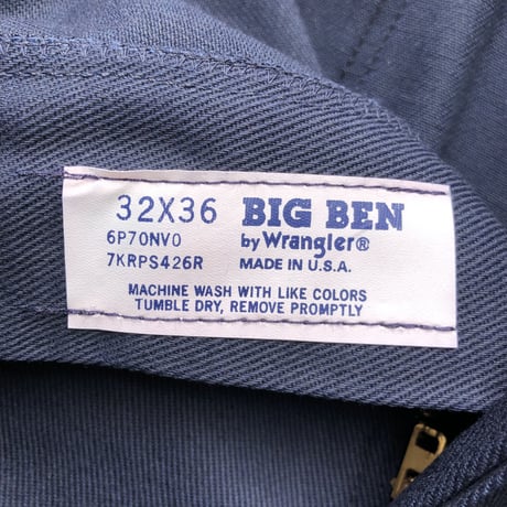 未使用 USA製 BIG BEN 5ポケットパンツ W32 ネイビー