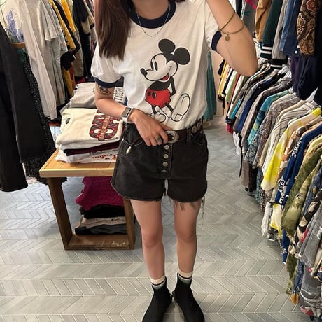 80年代USA製ミッキーリンガーTシャツ
