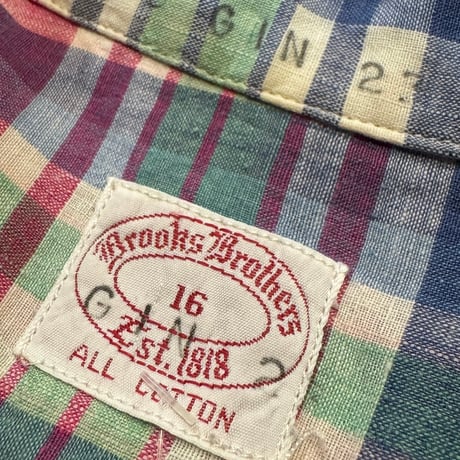 70's Brooks Brothers 半袖シャツ