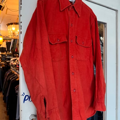 80's WOOLRICH長袖シャモアシャツ