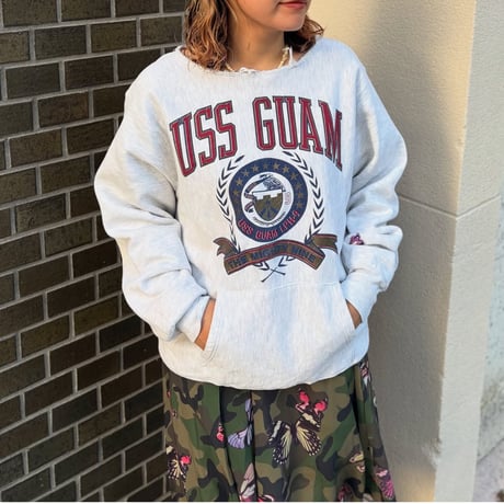 90s USA製 M.V.SPORT カットオフ カレッジスウェット